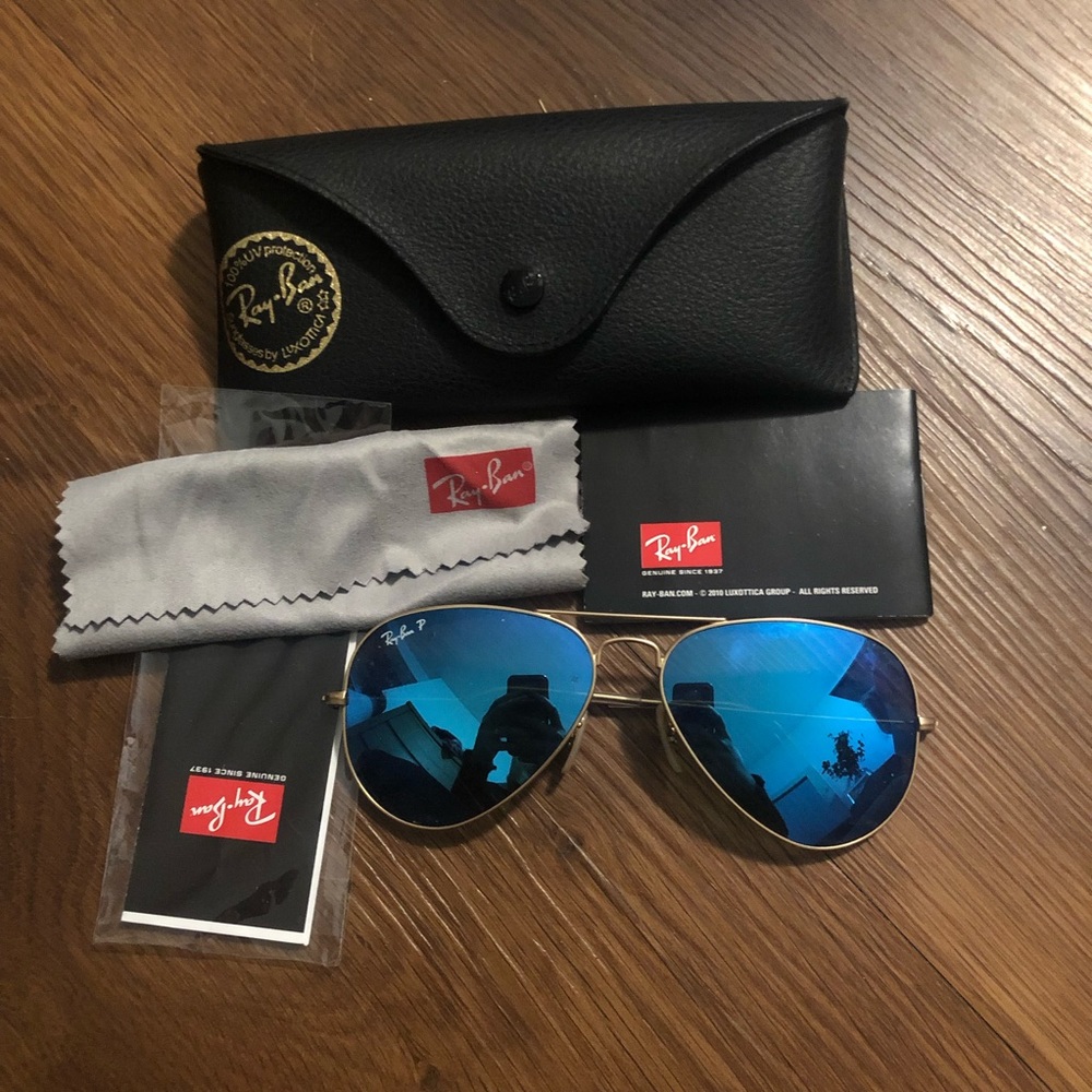 Ray ban 58mm Blue Polarized Aviators